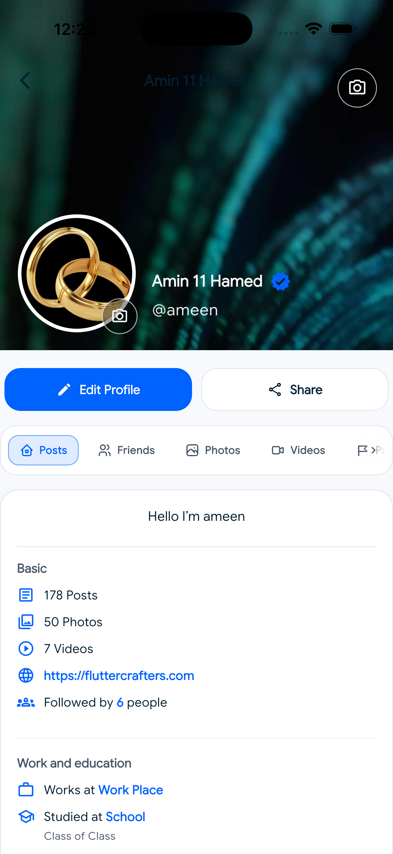 Sngine Timeline – Flutter Social Networking App (Android & iOS) mobile preview